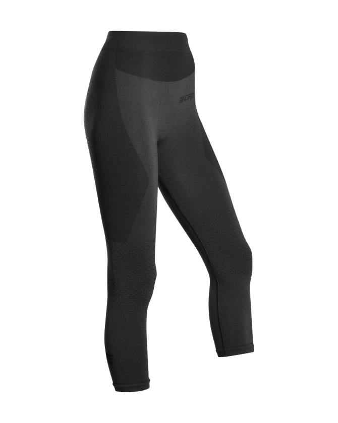 CEP merino base layer tights skiing 3/4 für Frauen in black